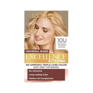 Loreal Excellence Universal Nudes Безамонячна боя за коса цвят 10U Lightest Blonde