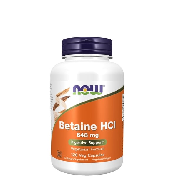 Бетаин HCL 648мг  x120 капсули Now foods