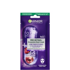 Garnier Skin Active Pro-Retinol Ampoule Лист маска за лице срещу признаците на стареенето x19 г