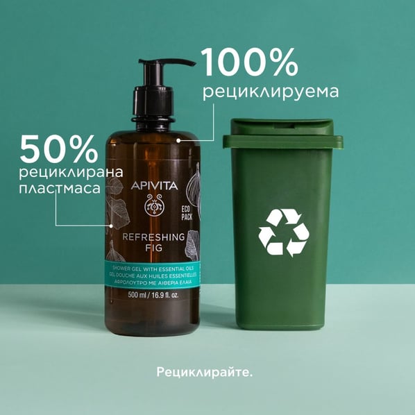 Apivita Душ гел със смокиня х500 мл