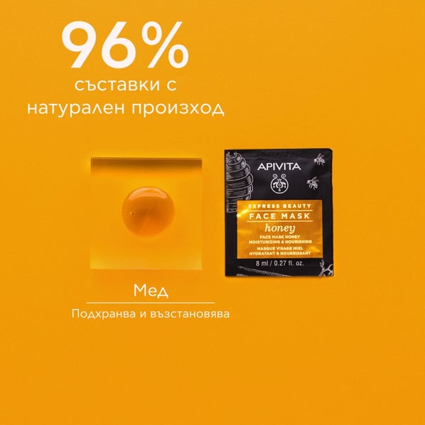 Apivita Express Beauty Подхранваща маска с мед 2х8 мл