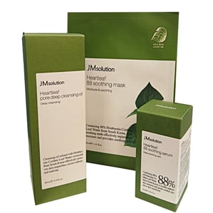 Комлект JMsolution Heartleaf Deep Масло за дълбоко почистване на кожата x200 мл +  Успокояваща маска за кожа x30 мл + Омекотяващ серум за лице x30 мл