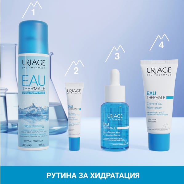 Uriage Хидратираща и успокояваща термална вода x300 мл