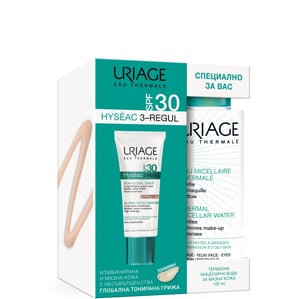Комплект Uriage Hyseac 3-Regul Глобална тонирана грижа за мазна и комбинирана кожа SPF30 х40 мл + Термална мицеларна вода за мазна кожа х100 мл