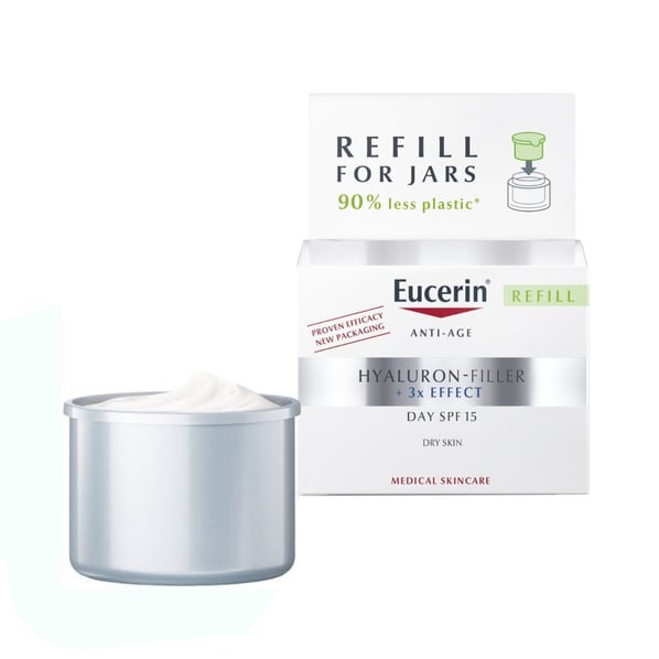 Eucerin Hyaluron-Filler Дневен крем за суха кожа SPF15 пълнител х50 мл