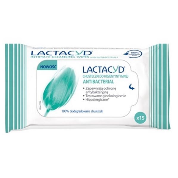 Lactacyd ANTIBACTERIAL интимни кърпи