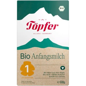 Topfer Lactana Bio 1 Адаптирано био мляко за кърмачета 0+ месеца x600 мл