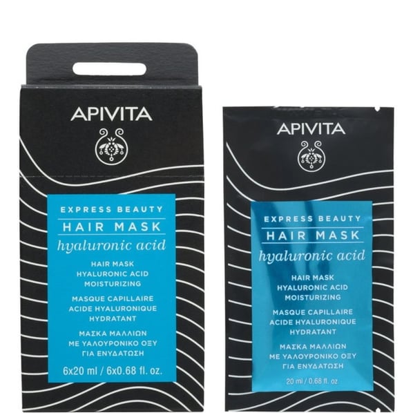 Apivita Express Beauty Хидратираща маска за коса с хиалуронова киселина 6x20 мл