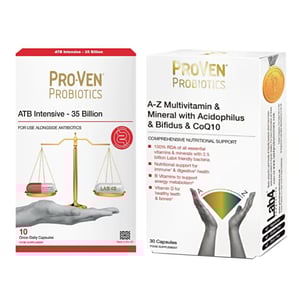Комплект Proven ATB Интензив - 35 милиарда x10 капсули + А-З Мултивитамини и минерали с ацидофилус и бифидус и ко-Ензим Q10 x30 капсули