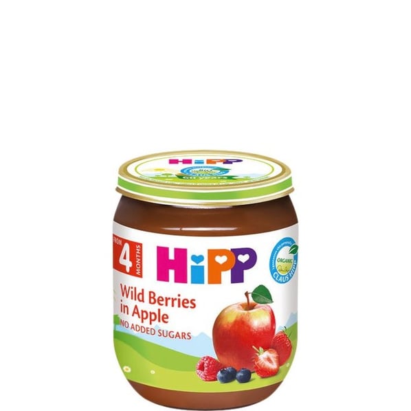 Hipp Био пюре горски плодове с ябълка 4+ месеца х125 г
