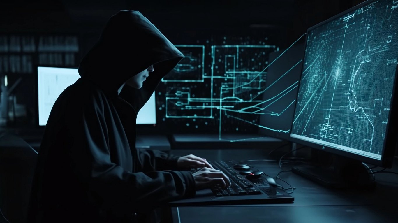 image of hacker in front of comupter}