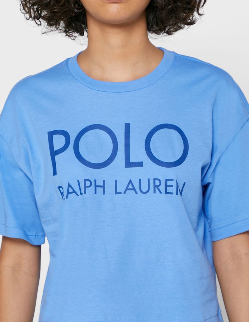 POLO RALPH WOMAN T-SHIRT ΛΑΙΜΟΚΟΨΗ 100%ΒΑΜΒΑΚΙ & ΤΥΠΩΜΕΝΟ LOGO ΕΜΠΡΟΣ REGULAR FIT