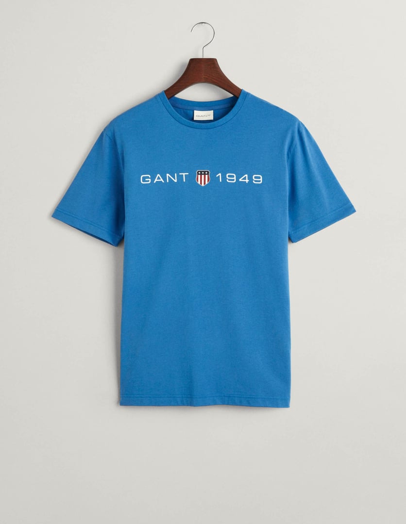 GANT t-shirt λαιμοκοψη 100%βαμβακι με σταμπα logo εμπρος κανονικη γραμμη    
