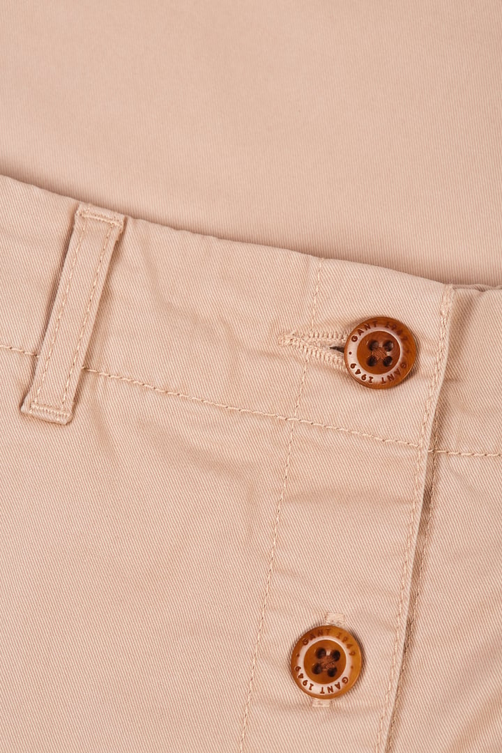 GANT WOMAN MIDI CHINOS ΦΟΥΣΤΑ ME ΚΟΥΜΠΙΑ, REGULAR FIT