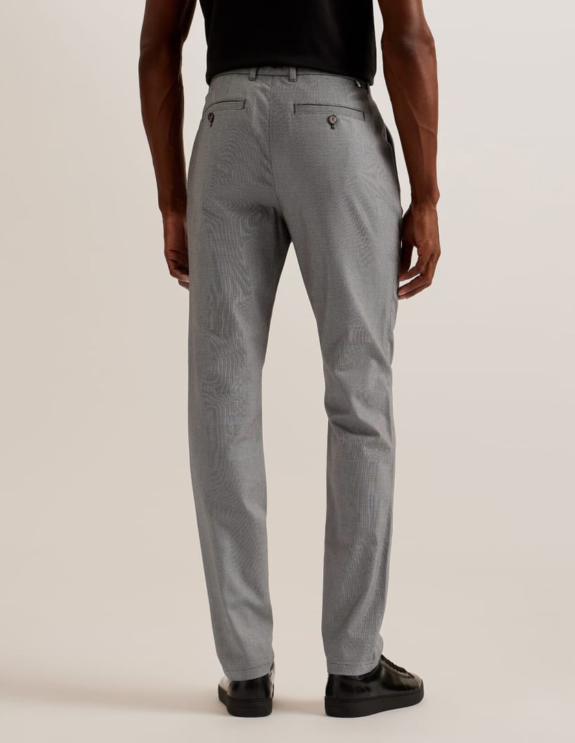 TED BAKER ΠΑΝΤΕΛΟΝΙ CHINO ΜΠΛΕ ΜΕ ΤΣΕΠΕΣ ΣΤΟ ΠΛΑΙ SLIM FIT ΓΡΑΜΜΗ