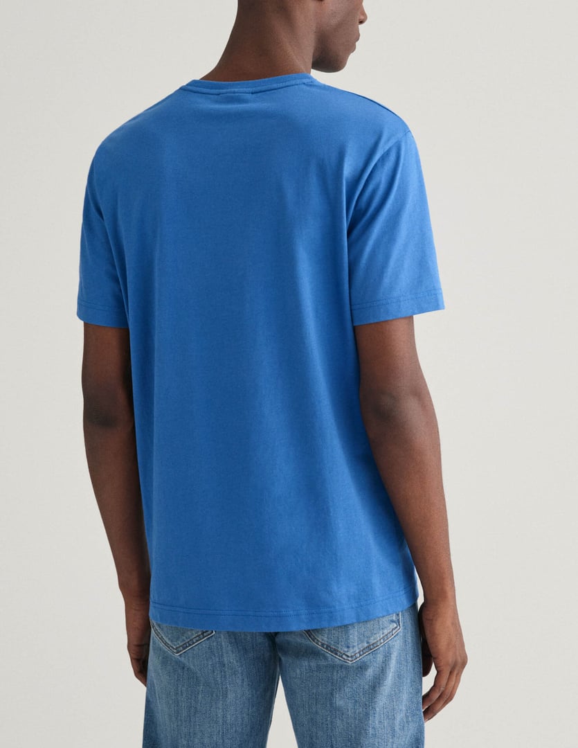 GANT t-shirt λαιμοκοψη 100%βαμβακι με σταμπα logo εμπρος κανονικη γραμμη    