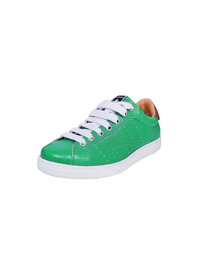 DSQUARED2 ΥΠΟΔΗΜΑ SNEAKERS ΠΡΑΣΙΝΟ ΔΕΡΜΑ ΤΥΠΟΥ ΚΡΟΚΟ ΚΛΕΙΝΕΙ ΜΕ ...