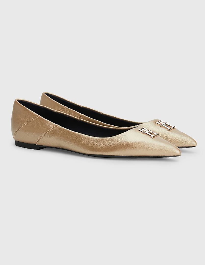 TOMMY HILFIGER WOMAN POINTY CHIC BALLERINA GOLD