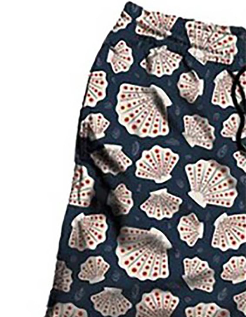 COLMAN μαγιό ΜΠΛΕ All-over print. Ελαστική μέση με κορδόνι Τσέπες στο πλάι κανονικη γραμμη 