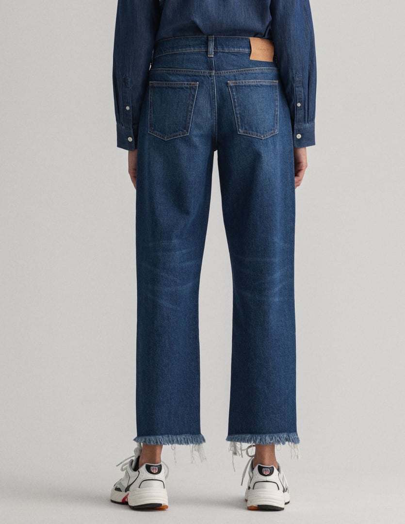 GANT WOMAN "Camie Cropped" ΠΑΝΤΕΛΟΝΙ ΤΖΙΝ, 100% COTTON, RELAXED FIT