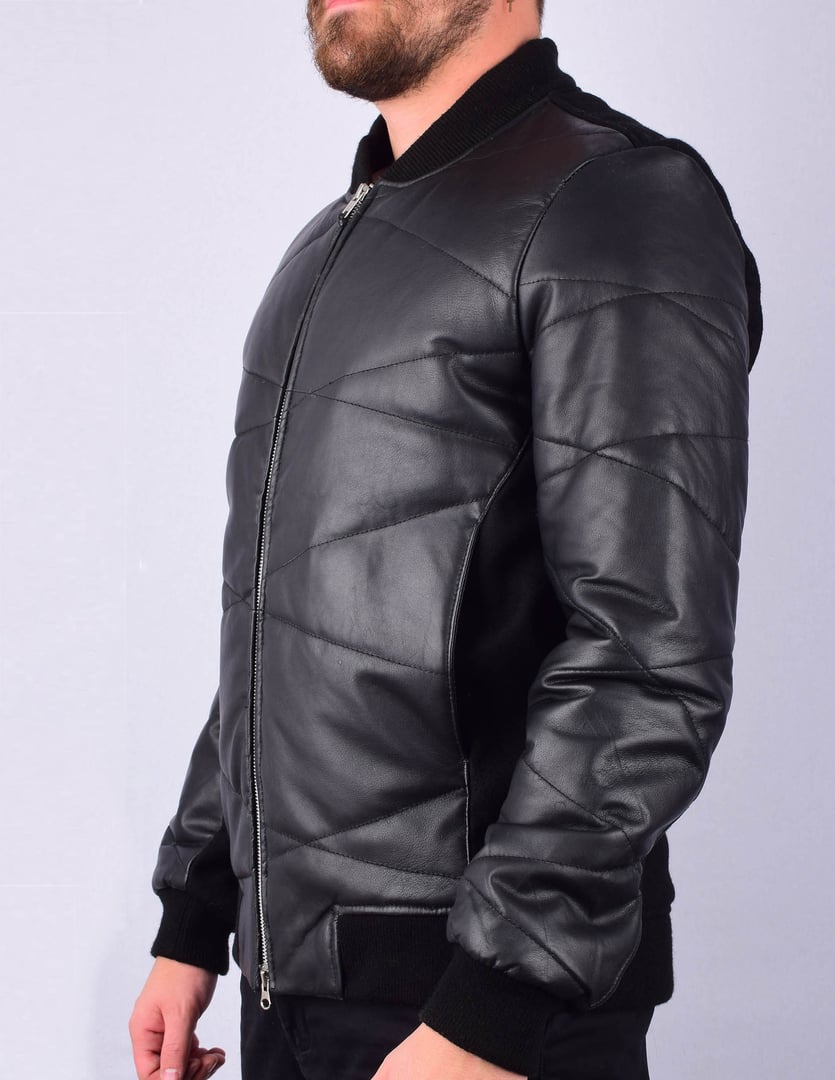 RELIGION HAWK PADDED LEATHER JACKET ΜΠΟΥΦΑΝ ΑΝΔΡΙΚΟ