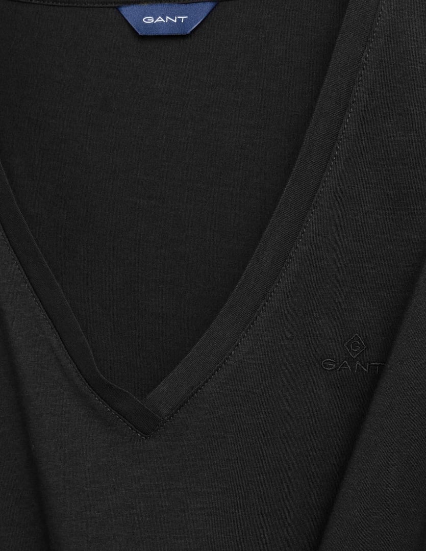 GANT WOMAN " Original V-Neck T-Shirt " 100% COTTON ΜΕ ΚΕΝΤΗΜΕΝΟ LOGO ΣΤΟ ΣΤΗΘΟΣ , REGULAR FIT