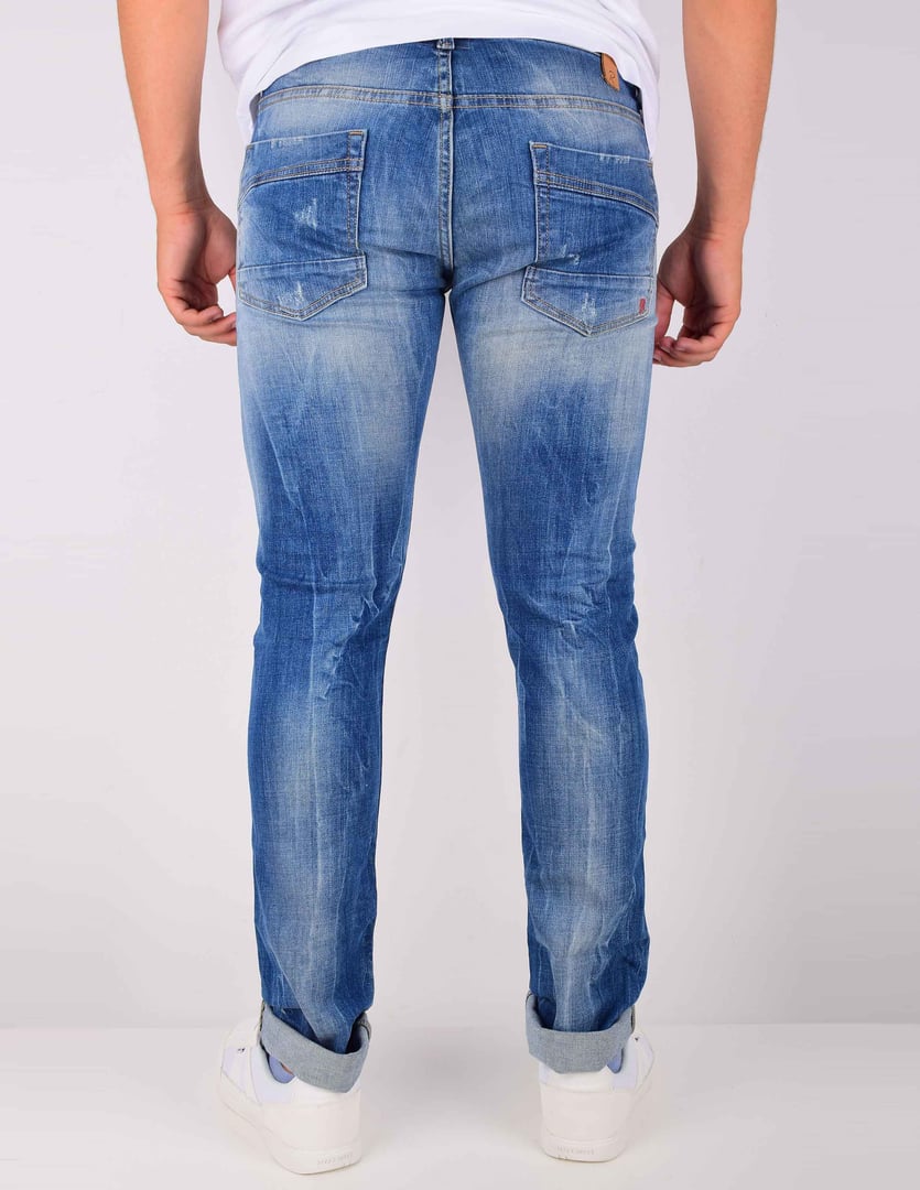 UNIPOL ΠΑΝΤΕΛΟΝΙ JEAN 100%BAMBAKI ΜΕ ΦΘΟΡΕΣ ΕΜΠΡΟΣ SLIM FIT