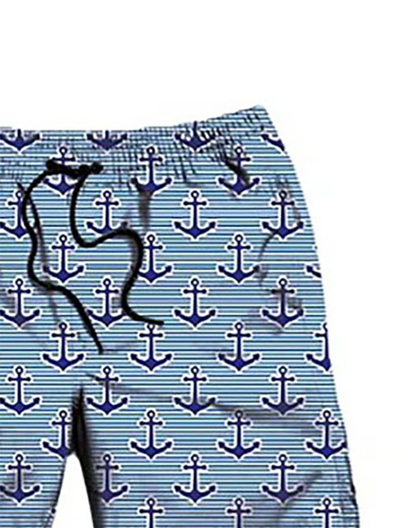 COLMAN μαγιό μπλε All-over print. Ελαστική μέση με κορδόνι Τσέπες στο πλάι κανονικη γραμμη 