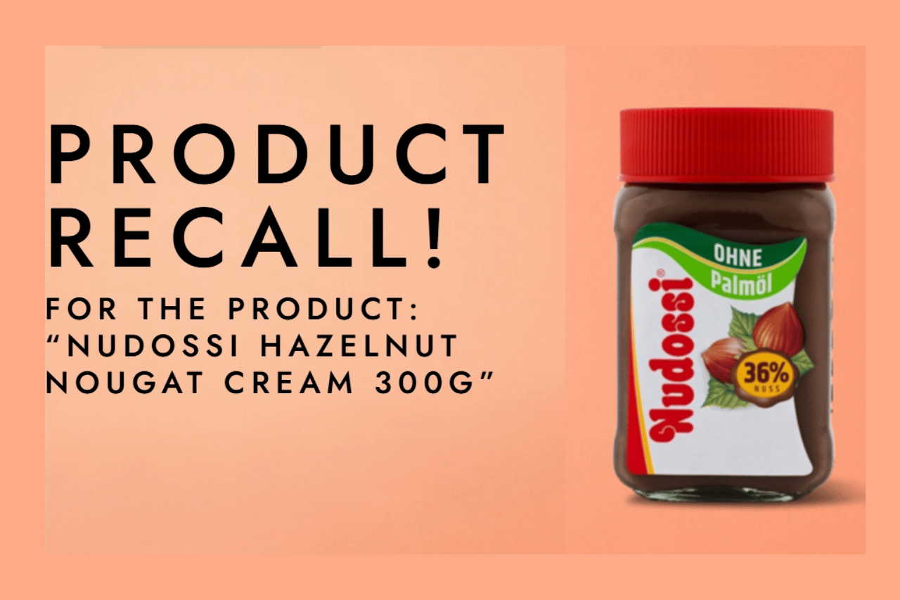 Nudossi Hazelnut Spread Recalled Due to Salmonella Contamination