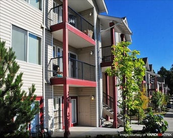 Chianti Apartments, Renton, WA: bright living room with modern kitchenette and large windows