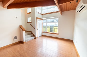Cozy living area in Union Bay Lofts apartment, Seattle, WA; modern finishes and natural light.