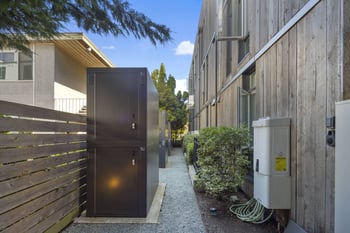 Exterior view of a rental apartment at 5902 Ballard, Seattle, WA.
