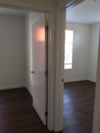 Accessible 1-bedroom unit at Vibe Apartments, Seattle, WA; bright living area with modern finishes.