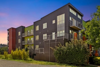 the building where the apartment is located