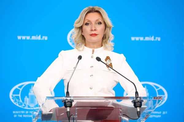 Maria Zakharova at Russian Foreign Ministry briefing accusing UK of hiding Ukraine war deaths