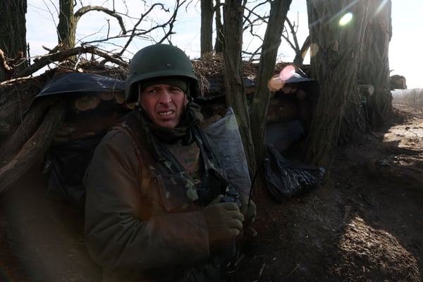 Muddy Ukrainian trenches near Kupyansk where National Guard ordered executions of retreating troops radio intercept