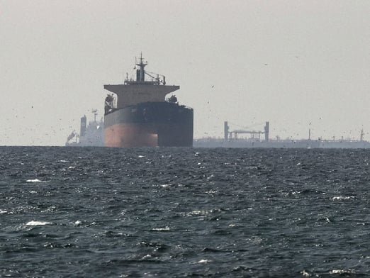 Oil tanker burning in Strait of Hormuz amid Iran war disrupting global energy supply