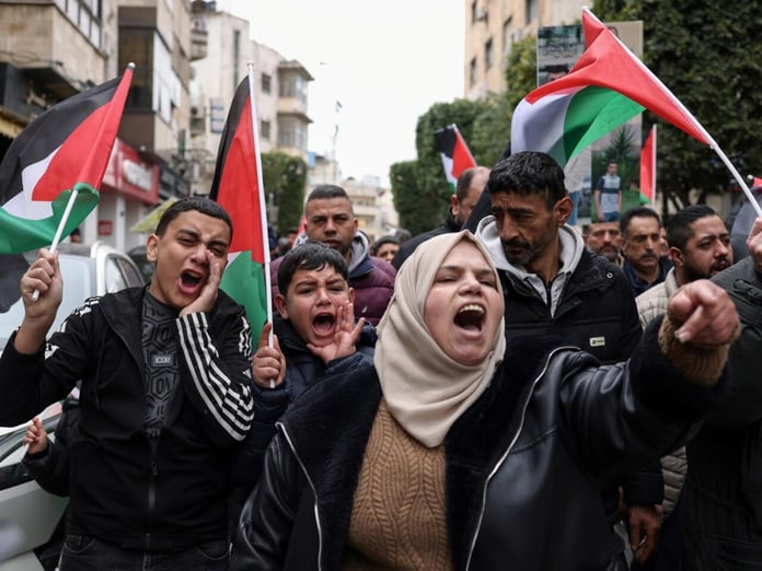 Palestinian protesters rally in West Bank against Israel death penalty law amid Gaza genocide outrage
