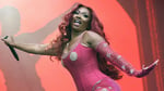 Megan Thee Stallion performing in Moulin Rouge Broadway before hospitalization