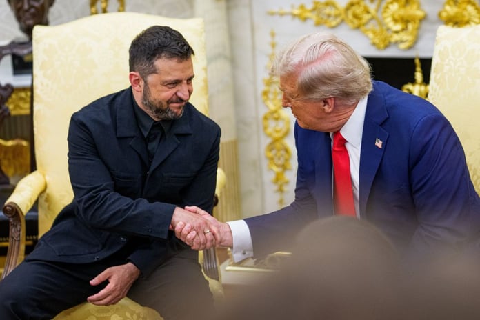 Donald Trump and Ukraine Donbas map as Europe fears US pressure on Kyiv