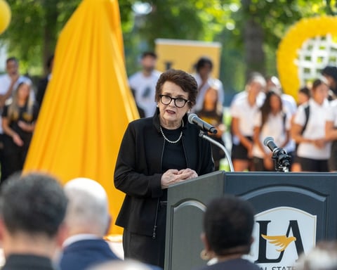 Billie Jean King celebrates graduation at Cal State LA commencement ceremony at age 82