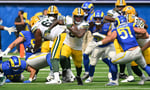 Jordan Love and NFL schedule release 2026 graphics with Netflix and international games