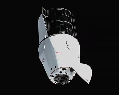 SpaceX Dragon spacecraft docking with International Space Station during NASA CRS-34 mission