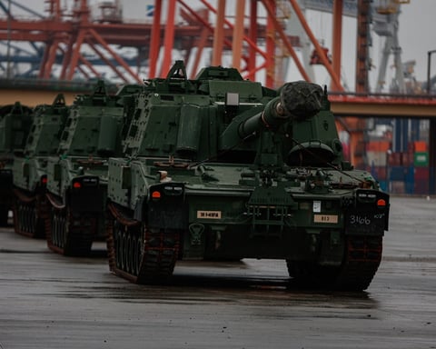 US armored brigade combat vehicles deployed in Poland under NATO operations