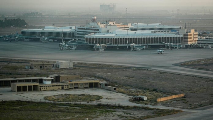 Aerial view of Baghdad International Airport, Iraq