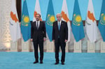 Cypriot President Nikos Christodoulides and Kazakh President Kassym-Jomart Tokayev at bilateral summit in Astana, June 2026
