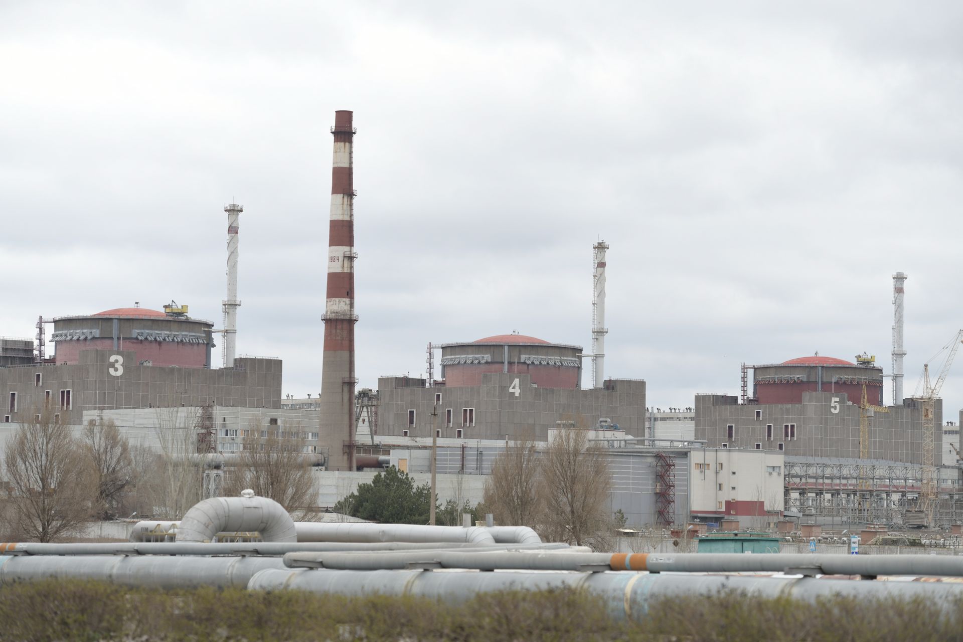 Aerial view of the Zaporizhzhia Nuclear Power Plant in Energodar, Zaporozhye region