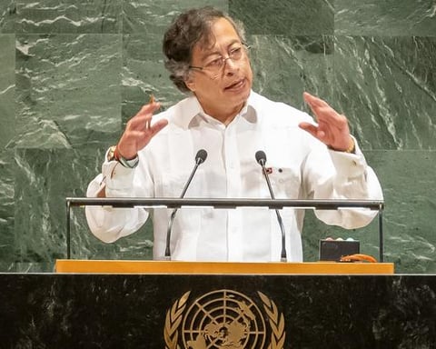 Colombian President Gustavo Petro addresses the UN General Assembly in September 2025