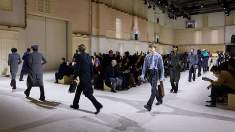 Prada men's A/W 2026 runway look from Milan, setting the tone for the SS27 season