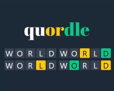 Quordle answer today June 6 2026 – Classic puzzle #1594 solved grid showing SIEVE PHONY GIVER KNOWN